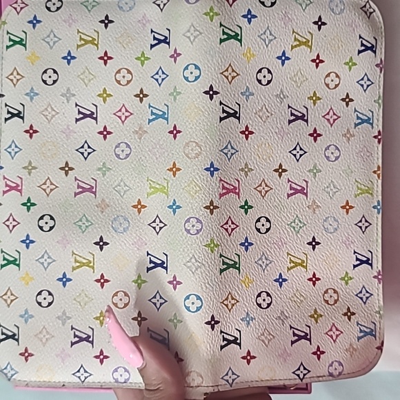 EUC Louis Vuitton x Takashi Murakami White Portefeuille Insolite Monogram Wallet - Picture 11 of 11